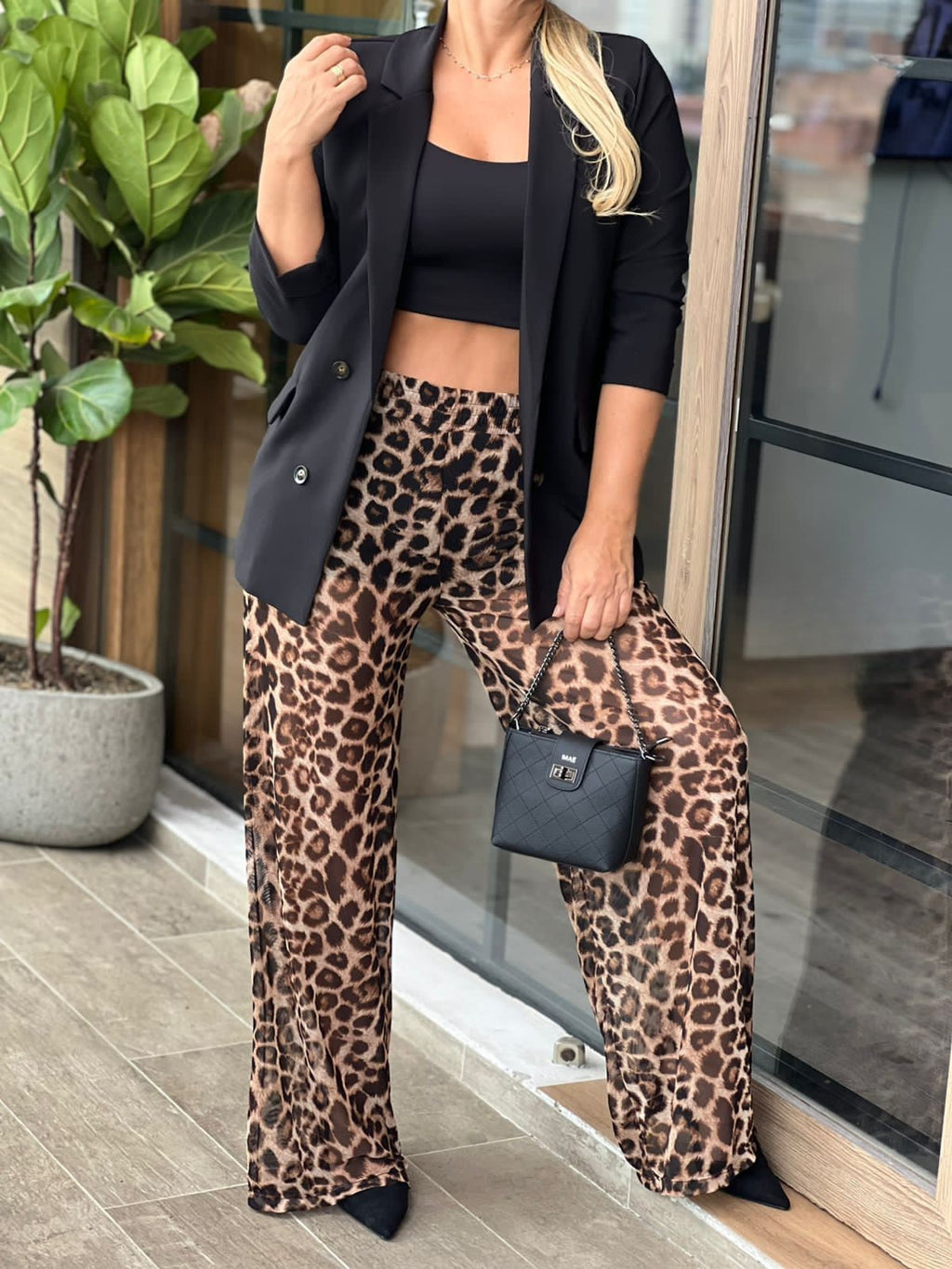 Pantalón Transparencia Animal Print
