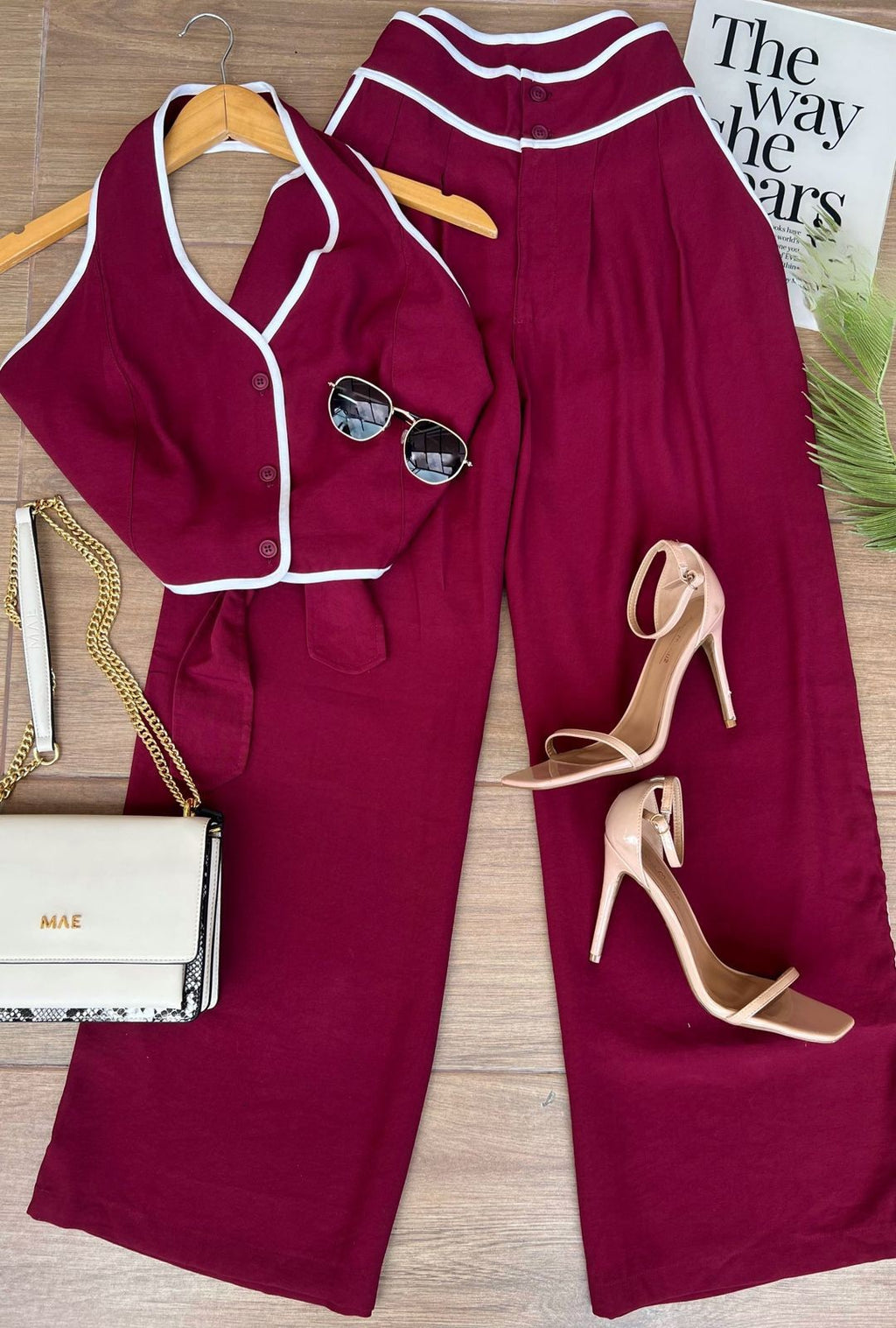 Set Chaleco Halter + Palazzo