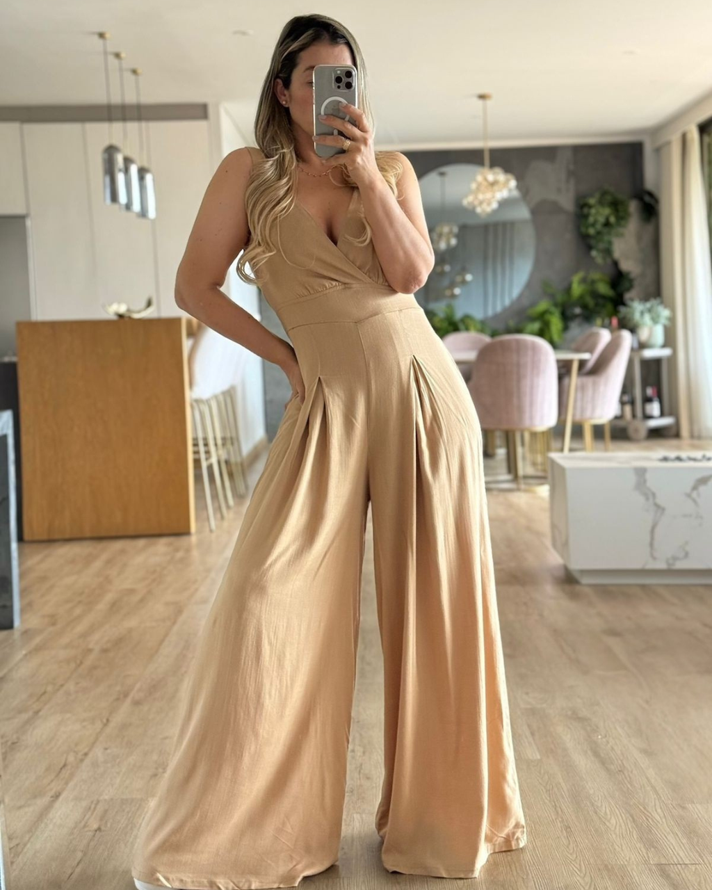Enterizo Palazzo con Escote en V