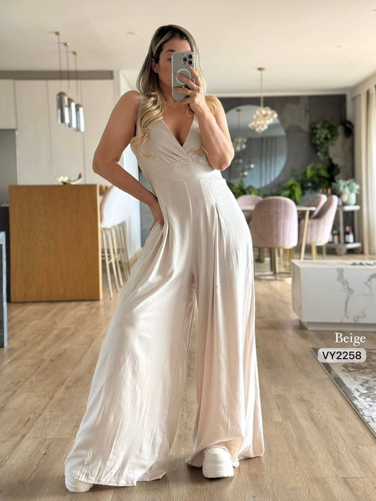 Enterizo Palazzo con Escote en V
